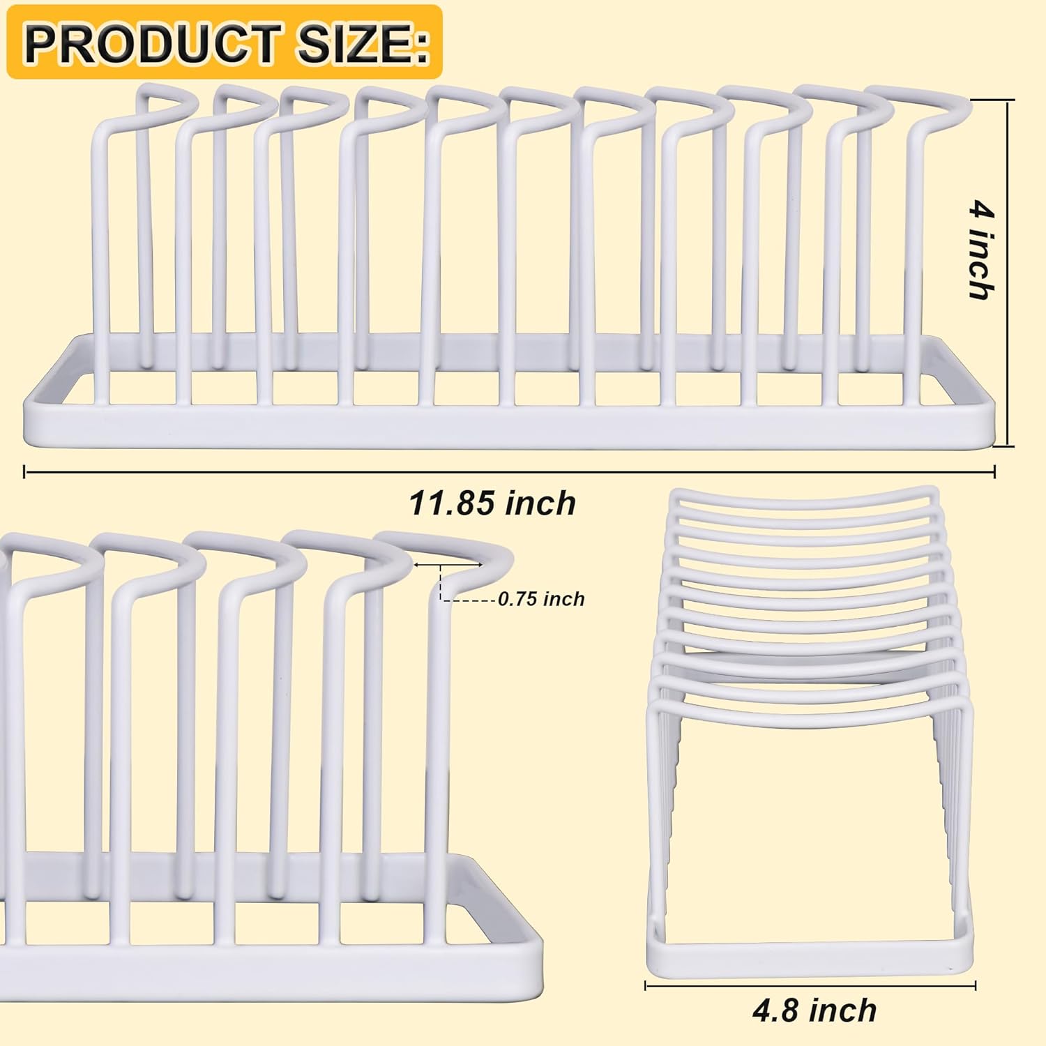Hat Organizer for Baseball Caps - 2 Pack Space Saving Hat Stand Hold 20 Caps - Premium Metal Hat Rack for Baseball Caps Display & Organizer - No Install Hat Holder for Closet