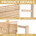 Extra Large Kids Clothing Rack for Toddler, Pet Clothes Rack with Double Storage Baskets & Hanging Rod, Baby Clothes Closet Stand for Nursery Room