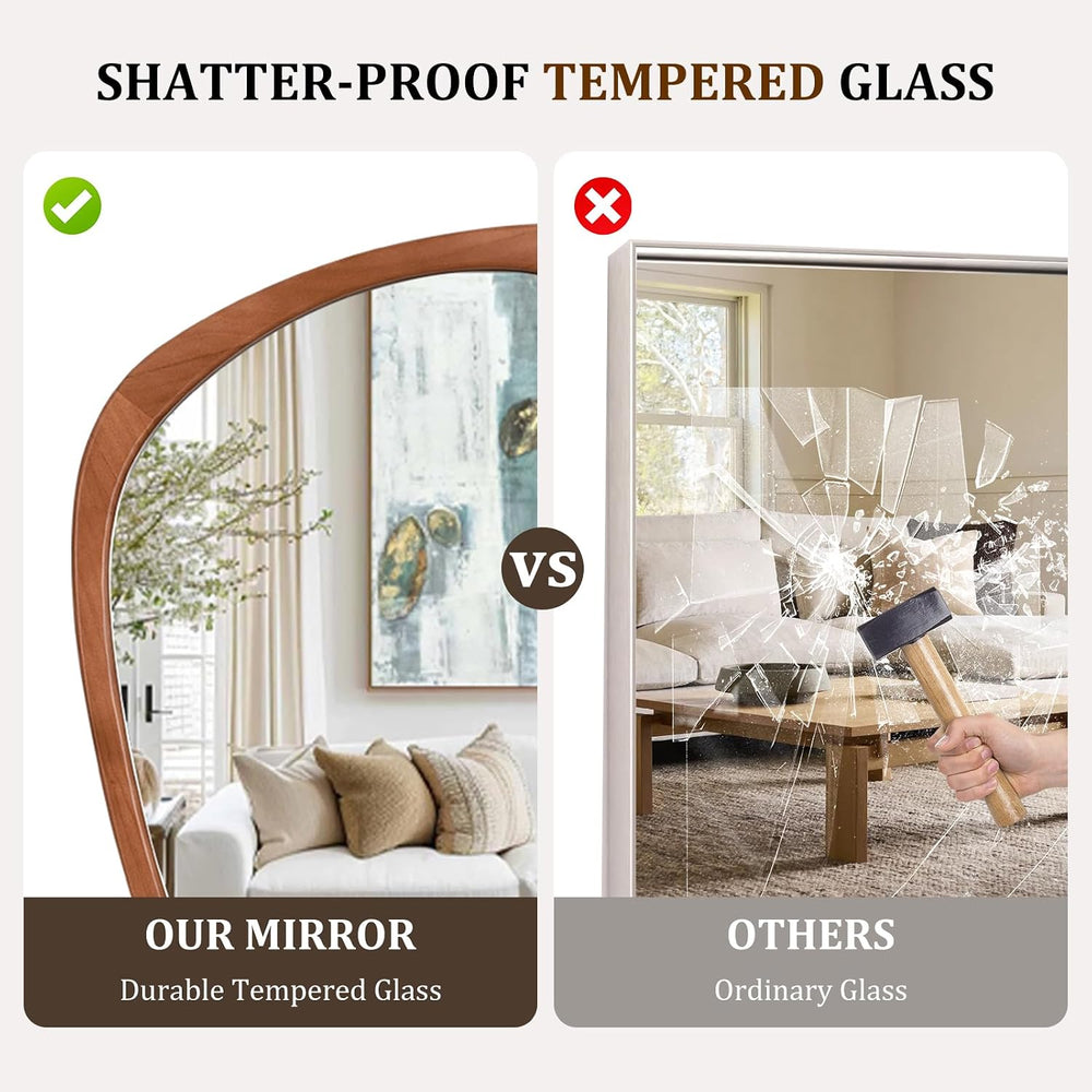 WallBeyond Asymmetrical Mirror, Irregular Wall Mirror, Wall Mirrors Decorativ...