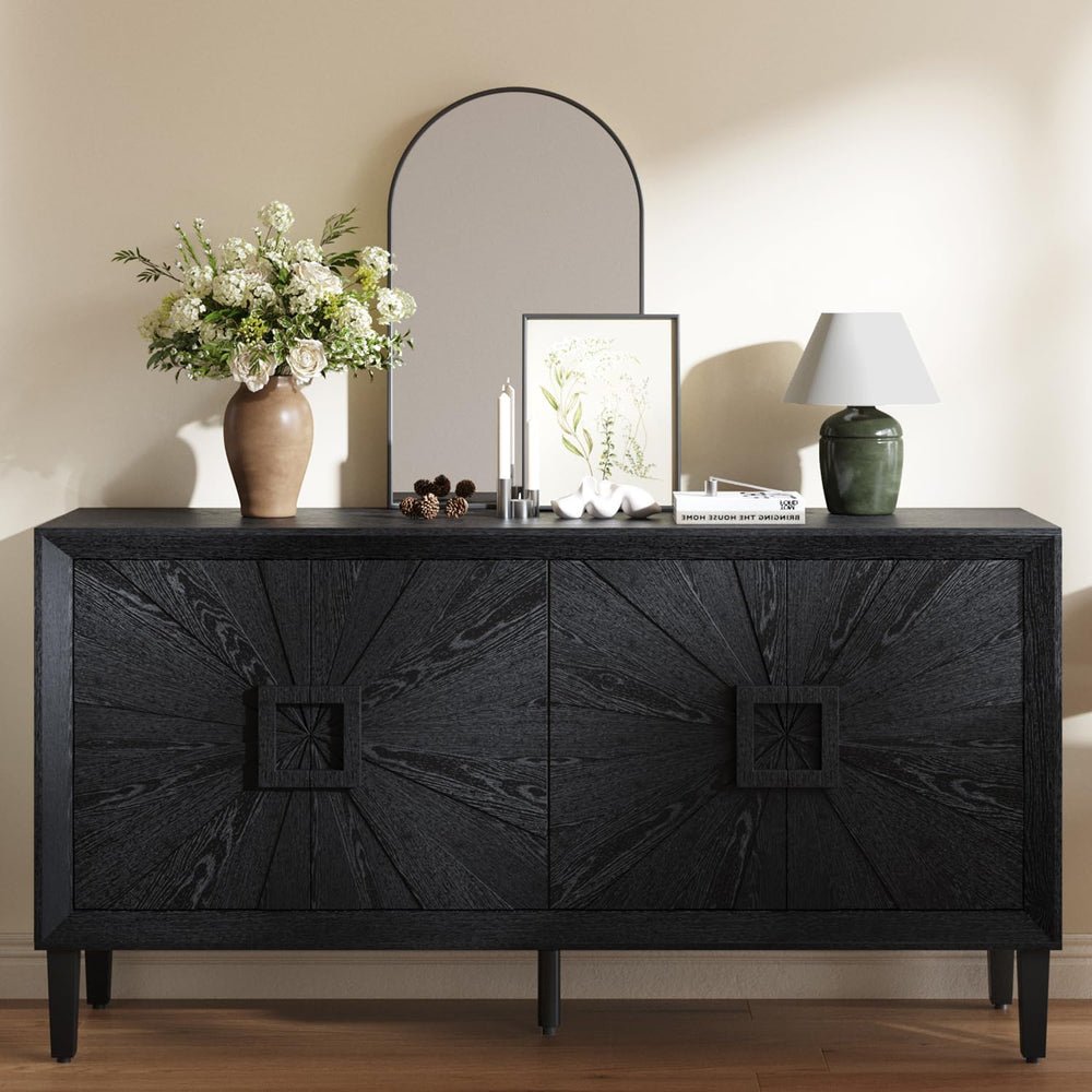 Large Buffet Sideboard Cabinet with Storage,60" Modern Cedenzas Buffet T...