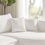 KEVINSPACE 128.15" Sofa Couch Modern Curved Cloud Round Sectional Couches Comfy with Pillows Luxury Chaise L Shape Upholstery for Living Room Apartment White Right Hand Facing