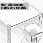 Prsildan Acrylic Drawer Organizer with 15 Drawers, Makeup Craft Office Desk Organizers Accessories, Set of 3 Clear Stackable Storage Drawers for Vanity, Countertop, Jewelry, Art Supply Organization