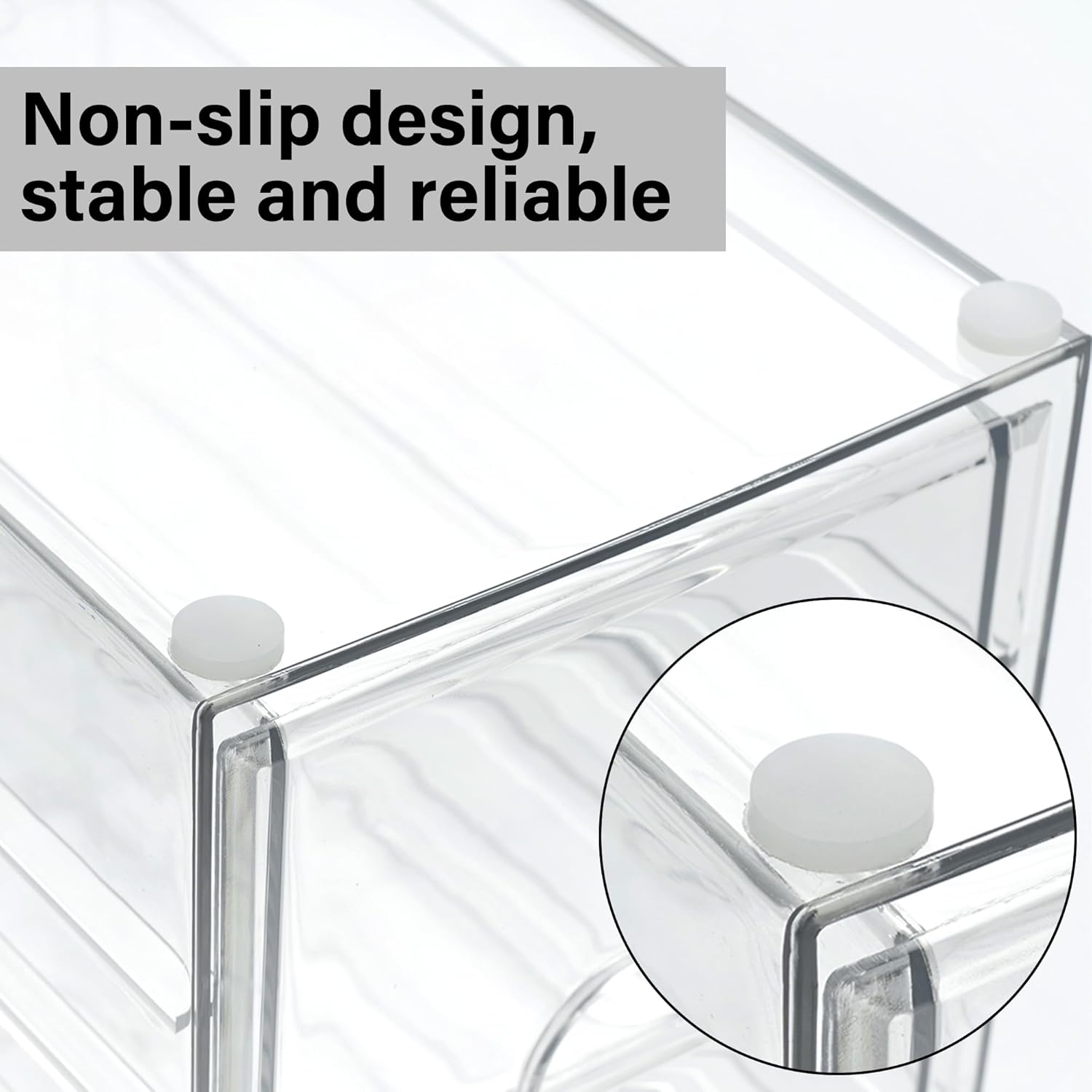Prsildan Acrylic Drawer Organizer with 15 Drawers, Makeup Craft Office Desk Organizers Accessories, Set of 3 Clear Stackable Storage Drawers for Vanity, Countertop, Jewelry, Art Supply Organization
