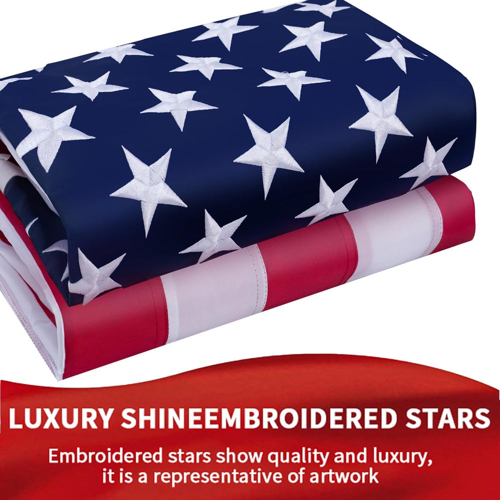 American Flags for Outside 5x8 Ft, Heavy Duty Outdoor US Flag with Waterproof...