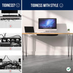 Cable Management net - Under Desk Wire Management - Flexible Under Desk Cable Management Tray Black