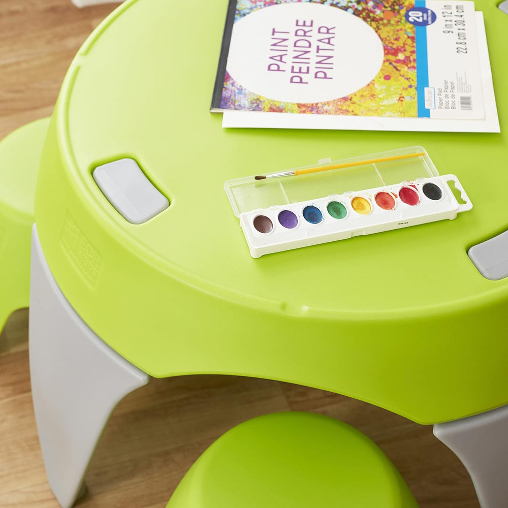 ECR4Kids Ayana Table and Stool Classroom Set, Childrens Furniture, Lime Green...