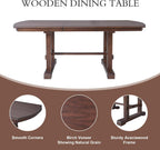 P PURLOVE 6 Piece Dining Table Set, 60inch to 78inch Extendable Wood Kitchen Table with Removable Leaf, 4 Upholstered Side Chair and 1 Bench for 6 (Cherry)