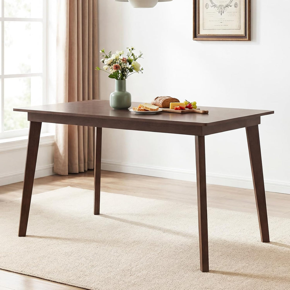 Giantex Dining Table for 4, 48" Rectangular Wooden Kitchen Table with So...