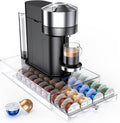 Coffee Pods Holder Acrylic Drawer Compatible with Nespresso Vertuo Capsules And Dolce Gusto Capsules 40 Pods Storage upgrade