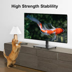 suptek Universal Swivel Table Top TV Stand for 26-55 inch LED OLED Flat Curved Screens, Height Adjustable TV Mount Stand with Glass Base Hold up to 99lbs, Max VESA 400x400mm,TS202
