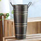 Umbrella Stand, Umbrella Holder for Entryway Metal Freestanding Umbrellas Stand Indoor Umbrellas Storage with Handle Vintage Storage Bucket Flower Arrangement for Home Decor﻿