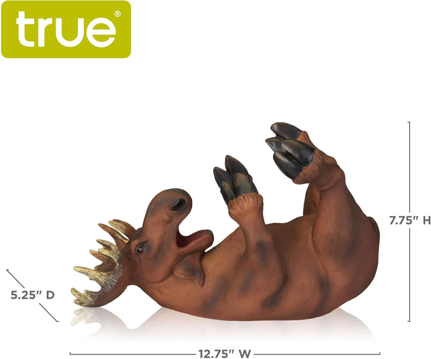 True Mischievous Moose Polyresin Wine Bottle Holder - Tabletop Wine Storage Rack, Gifts for Wine Lovers, Brown, Holds 1 Standard Wine Bottle