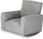 Toddler Personalized Armchair, Kids Upholstered Rocking Chair with Personalization, Toddler Chair with Personalized Name, Comfy Child Armchair, (Grey Suede, Rockers)