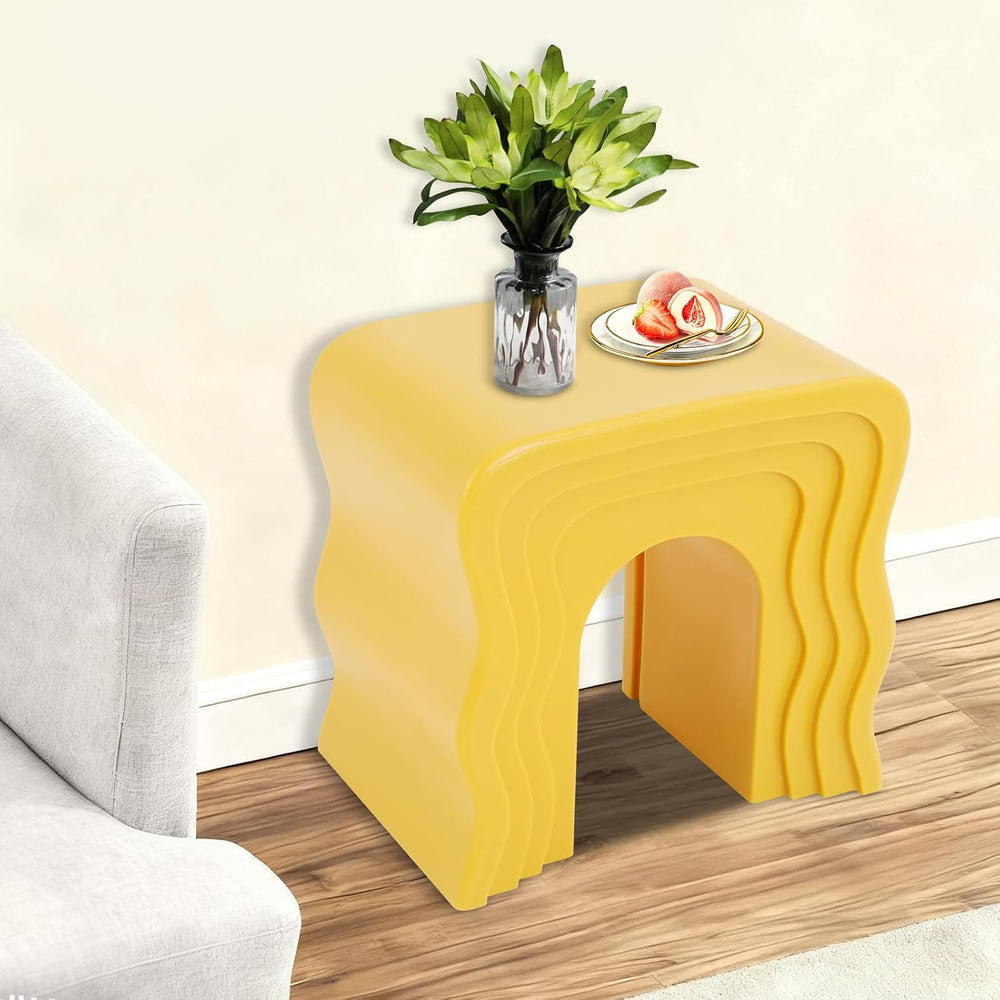 Heavy Duty End Table, 300KG Capacity Creative Coffee Table for Living Room Be...
