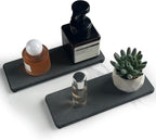 2 Pcs Water Absorbing Stone Trays, Kitchen/Bathroom Sink Soap Dish, Diatomite Tray Used for Hand Soap & Cosmetic Bottles in The Modern Home, 3.15" W x 8.7" L, Dark Gray