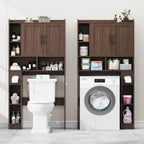 Over The Toilet Storage Cabinet, Farmhouse Storage Cabinet Over Toilet with Barn Door，Home Space-Saving Toilet Rack, for Bathroom, Restroom, Laundry