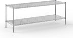 24" Deep x 72" Wide x 27" Height Wire Shelving Kit | 2-Tier | NSF Commercial Storage Rack Unit