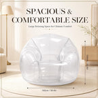 Sliner 2 Pcs Stuffed Storage Bean Bag Chair Cover for Kids Adults (No Filler) Stuffable Zipper Beanbag Cover for Organizing Plush Toys or Foam(43.3 * 43.3 * 30.7inch,PVC,Gray)