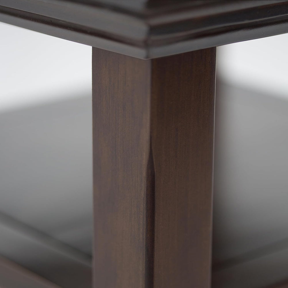 SIMPLIHOME Acadian Solid Wood 14 inch Wide Transitional-Style Narrow Side Tab...