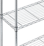 Amazon Basics 5-Shelf Adjustable Heavy Duty Steel Wire Rack Storage Shelving Organizer for Kitchen, Garage, 36" L x 14" W x 72" H, Chrome