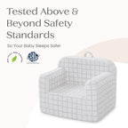 Delta Children Checkered Cozee Chair, Grey