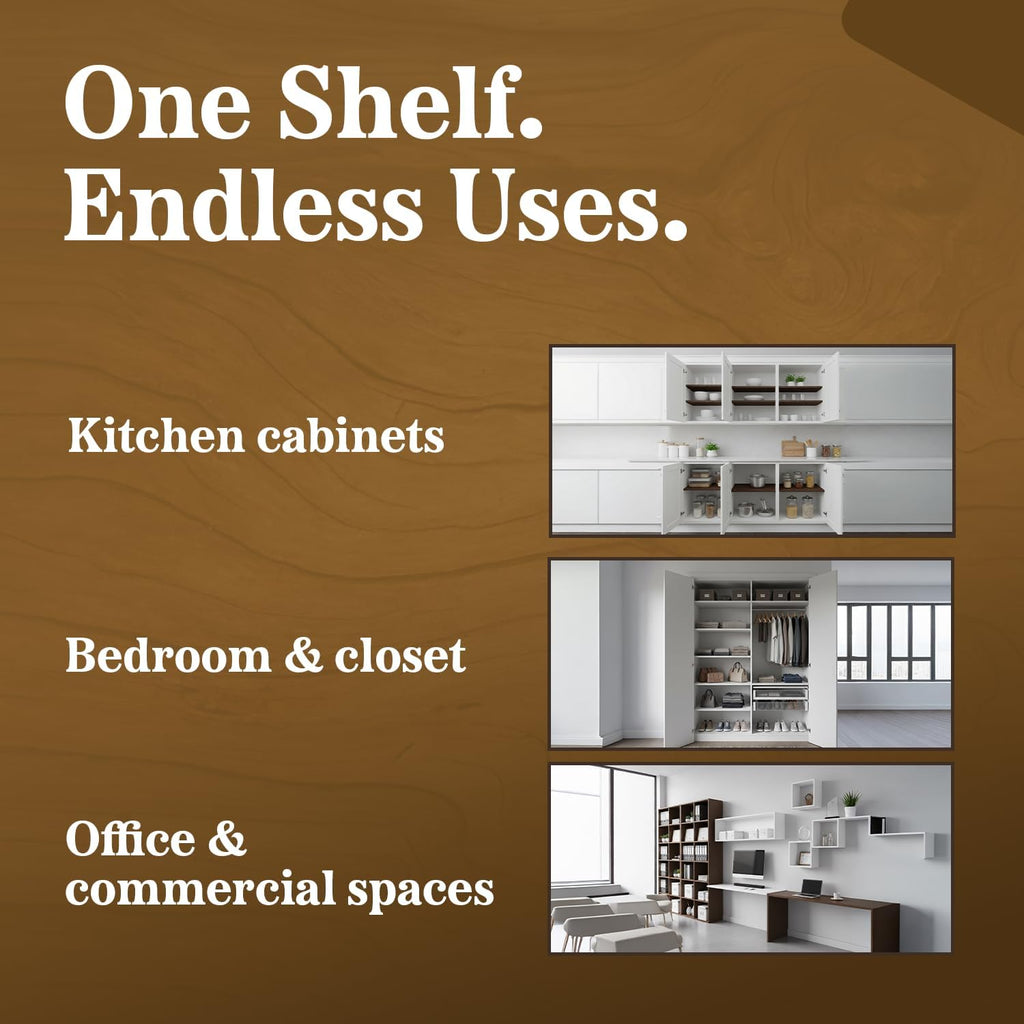 Custom Cabinet Shelves – 1/2" & 3/4" Thick Melamine Shelving Cabinet Replacement Cut to Size Shelves for Kitchen, Pantry, Closet & Office Storage – White, Black, Gray & Maple – B&B HARDWARE