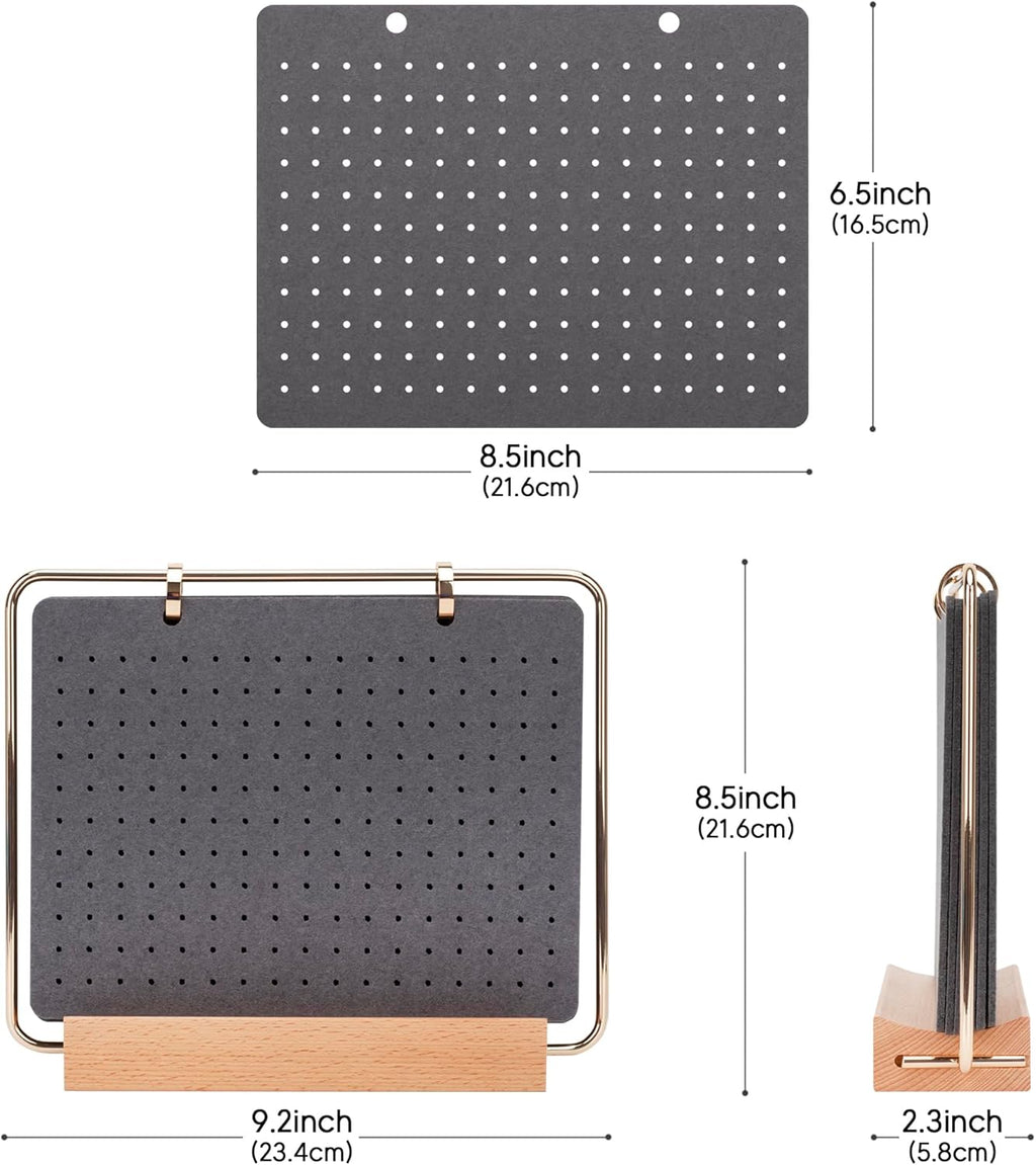 PACMAXI Display Organizers, Brooch Holder, Enamel Pin Pages for Store 180+ Pins, Collection Storage Calendar Wooden Stand With 6 Pages (Not Include Any Accessories) (Grey)