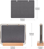 PACMAXI Display Organizers, Brooch Holder, Enamel Pin Pages for Store 180+ Pins, Collection Storage Calendar Wooden Stand With 6 Pages (Not Include Any Accessories) (Grey)