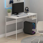 Furinno Moretti Modern Lifestyle Study Desk, 45, Solid White/White