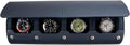 DailyWatch | Watch Roll Travel Case For 4 Watch | Luxury Watch Case In Genuine Leather With Soft Velvet Interior | Watch Case Protect, Store, & Display Your Watches | Navy Blue