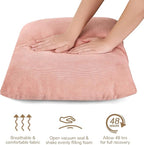 Peace nest Comfy Accent Chair Modern Living Room Bedroom Armchair with Mental Frame Comfortable Shredded Foam Cushion for Balcony Lounge Reading Meeting Room Pink