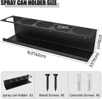 2 Pack Wall-Mounted Aerosol Spray Can Holder Storage Rack, Heavy-Duty Paint Bottle Organizer With 10 Holes, Black Spray Steel Rack for Garage, Shop, Home or Tool Trailer