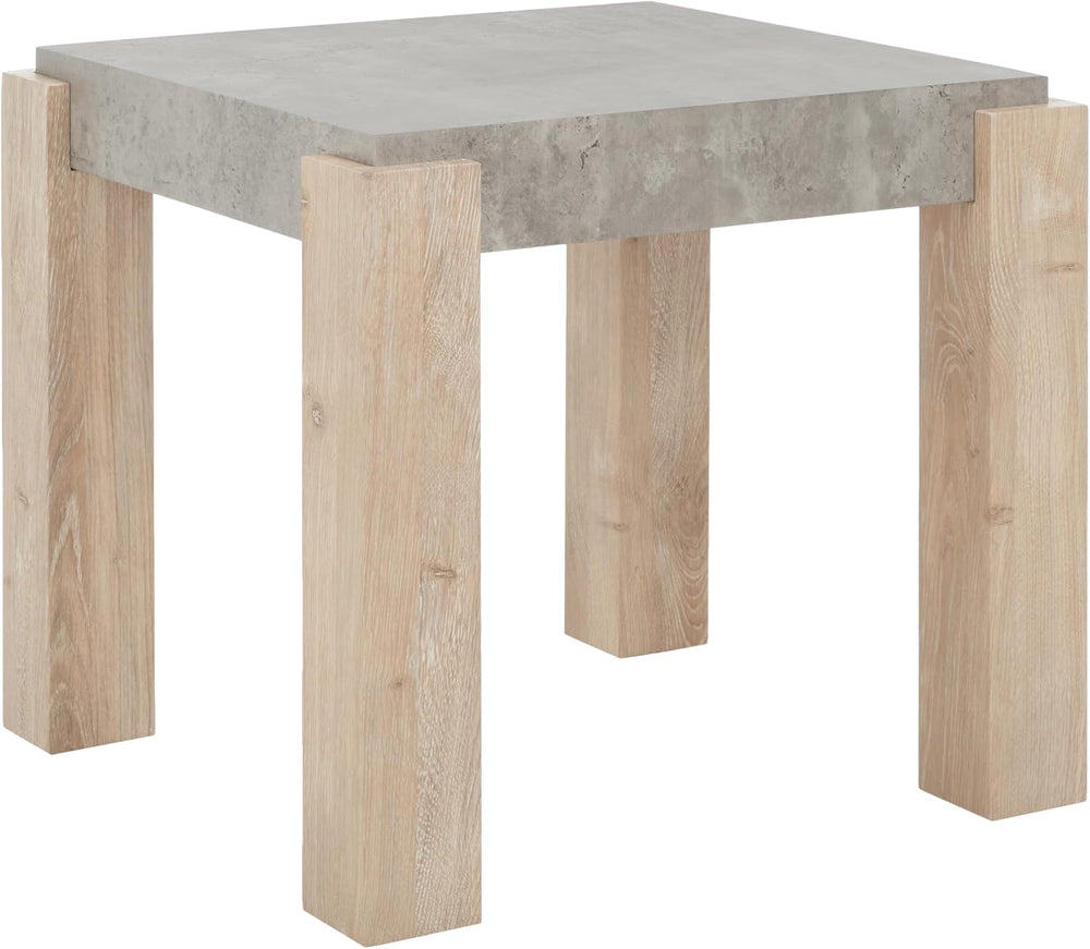 SAFAVIEH Home Collection Coromio Light Grey/Natural End Table for Living Room...