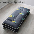 MAXYOYO Japanese Floor Mattress Futon Mattress, 4" Thicken Tatami Mat Sleeping Pad Foldable Roll Up Mat Boys Girls Dormitory Pad Kids Floor Lounger Pillow Bed, Charcoal Grey, Queen Size