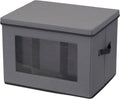 Household Essentials Tall Wine and Bottle Storage Chest, Gray