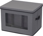 Household Essentials Tall Wine and Bottle Storage Chest, Gray