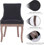 Dining Chairs Set of 2, Kitchen & Dining Room Chairs, Leopord Fabric Upholstered Dinning Chairs, Sillas De Comedor, Nailhead Trim, Wood Legs (Leopord, 2 Pcs)