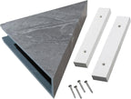 Palisade Vinyl Waterproof Corner Shower Shelf in Cracked Slate/Urban Quarry