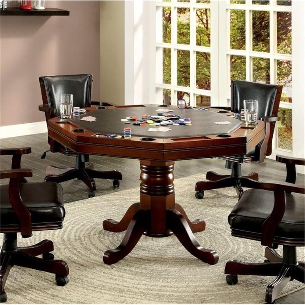 Furniture of America Deaton 48" x 48" Traditional 8-Sided Octagon-S...