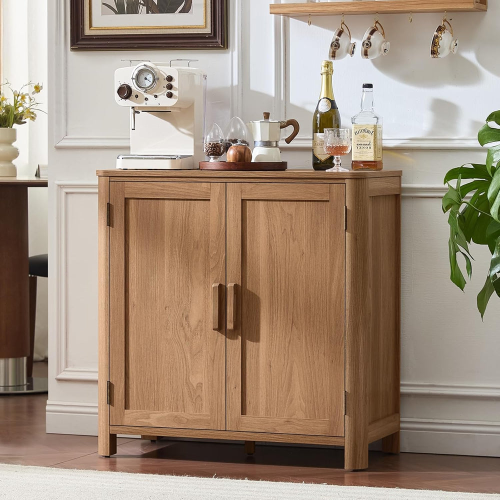 Joaxswe Sideboard Buffet Cabinet with Storage, 31.5" Arc-Shaped Credenza...