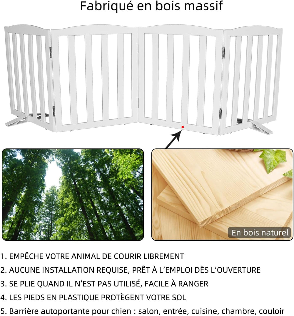 Freestanding Dog Gate Indoor,Doggie Gate Foldable Dog Gates for Doorways,Stai...