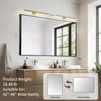 Matte Black Mirror, 40x30 Inch Aluminum Framed Rectangle Mirror, Anti-Rust, Tempered Glass, Square Corner Wall Mirror for Over Sink, Vanity, Bedroom, Entryway, Horizontal/Vertical