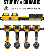 UNITEDPOWER Wall Mounted Drill Rack & Tool Shelf, Power Tool Organizer Holder, Heavy Duty Utility Storage Rack for Cordless, Battery Powered Hand Tools, Workshop, Shed, Garage