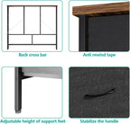 VASICAR 43.3" Wide Fabric Dresser for Bedroom, Chest of Drawers with 11 Deep Drawers, Multi-Drawers TV Stand TV Console, Storage Organizer for Closet, Nursery (Black)