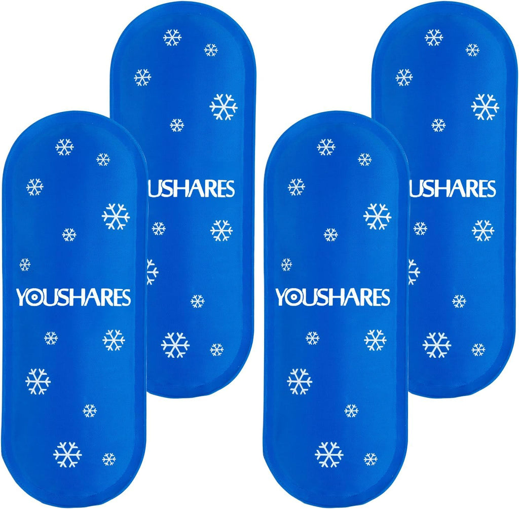 YOUSHARES Diabetes Ice Packs for Insulin Cooler Travel Case - TSA Approved Ice Packs for Diabetic Travel Case, Mini Ice Packs Suitable for Most Insulated Medication Travel Bag（4 Packs）