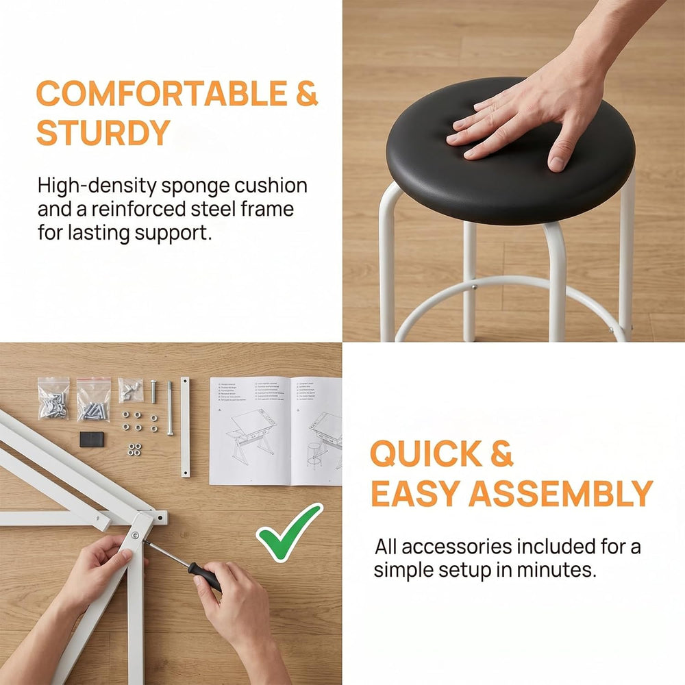 Height Adjustable Drafting Table Drawing Table Artist Desk Tilting Tabletop A...
