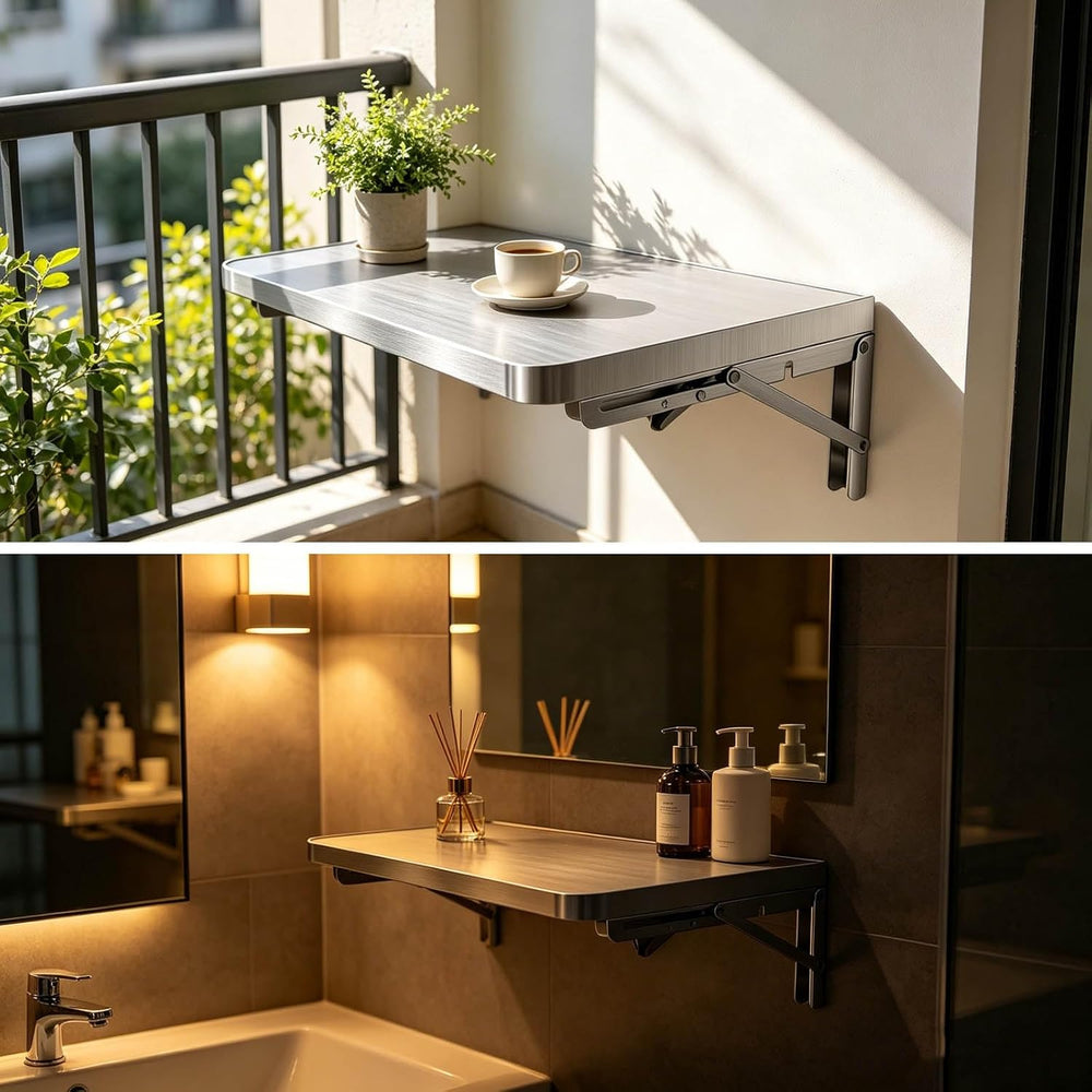 304 Stainless Steel Wall Mount Folding Table 16 20 24 28 32 36 40 43 47 51 59...