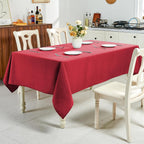 IVAPUPU Textured Linen Table Cloth for Rectangle Table - Waterproof Fabric Tablecloth Rectangular Wrinkle Free Wipeable Dining Cover for Wedding/Birthday/Party/Valentine Decor, 52x 70 Inch