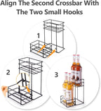 4 Bottle Coffee Syrup Organizer Coffee Syrup Rack for Coffee Bar Kitchen Small Wine Rack for Bar Family Storage for Syrup Wine Dressing