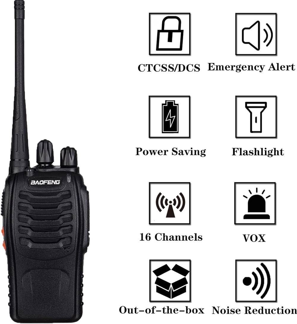 BAOFENG BF-888S Long Range Walkie Talkies for Adults with Earpieces 3Pack